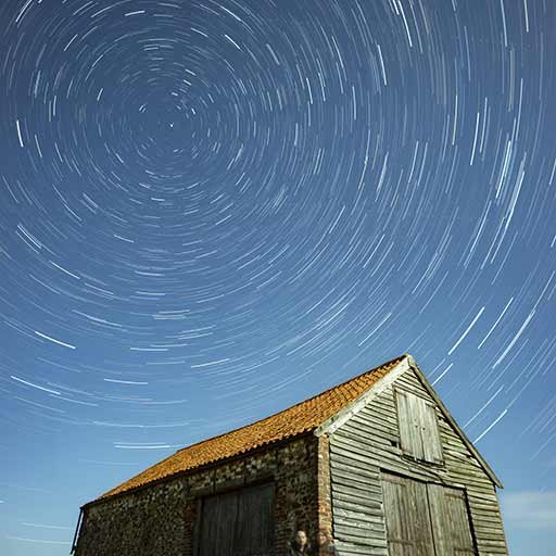 Star Trails Above Thornham Old Harbour